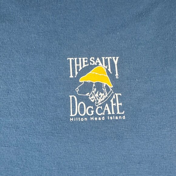 The Salty Dog Cafe Large Hanes Beefy-T Light Blue Crew Neck Short Sleeve T-shirt - Picture 5 of 8